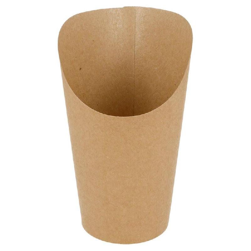 Gobelet à frites carton Kraft 480cc Ø8,5x13,5cm - par 50_0