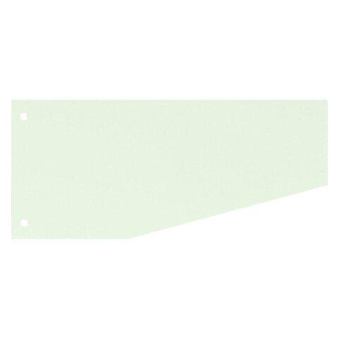 INTERCALAIRES TRAPÈZE UNIS VERTS PERFORÉS BRUNEAU CARTE RECYCLÉE - 105 X 240 MM - PAQUET DE 100