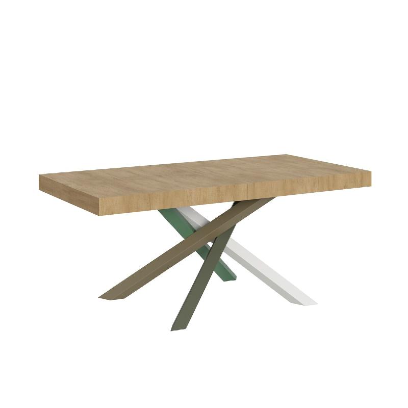 Itamoby Table Extensible 200/460X90 Cm Volantis Chêne Naturel Pieds Multicolores 4/A - marron VE200TAV4A460-QN_0