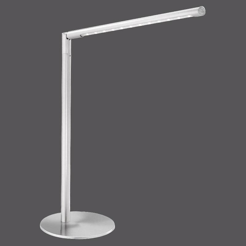 JUST LIGHT. LAMPE DE TABLE LED DAWDA, INTENSITÉ VARIABLE, ACIER