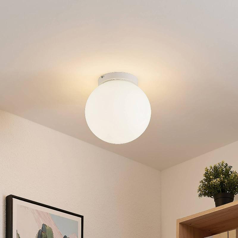 LINDBY MERIALA PLAFONNIER BLANC, VERRE Ø 25 CM