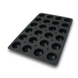 Moule à Gâteaux en Silicone Forme Muffin - 24 Pièces - Lacor - noir silicone 66766_0