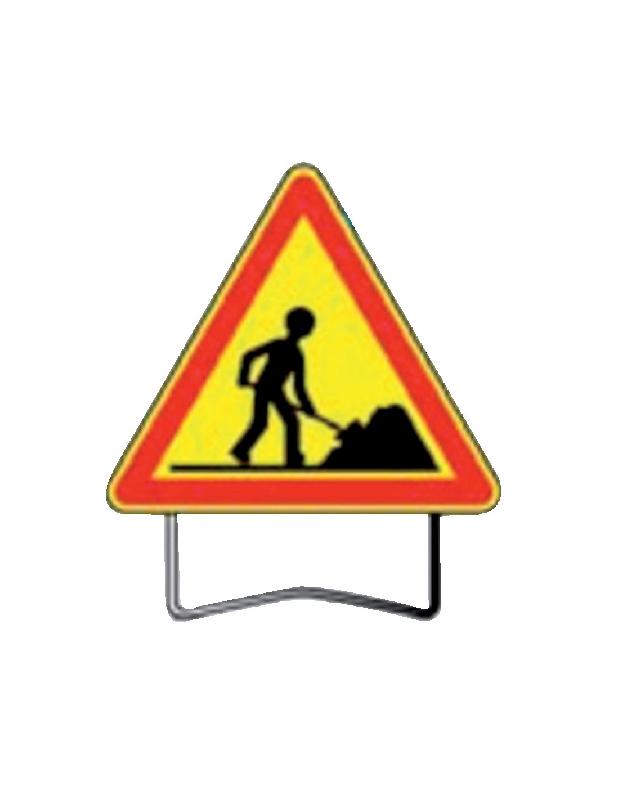 PANNEAU DE SIGNALISATION TRIANGULAIRE AK5 1000MM ''CHANTIER'' - TALIAPLAST - 522004
