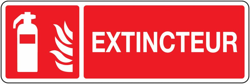 PANNEAU ISO 7010 AVEC TEXTE EXTINCTEUR