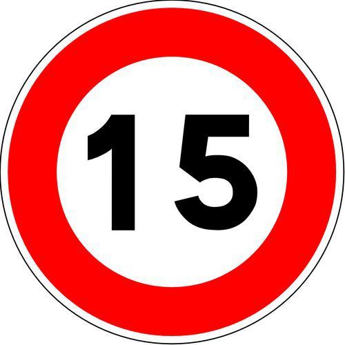 PANNEAU LIMITATION VITESSE 20 KM/H-850MM-CL2 - KELIAS