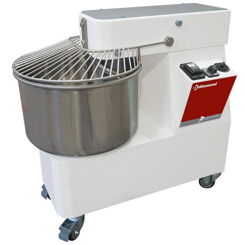 Pétrin à spirale 53 litres 2 vitesses timer sur roues - Diamond - 0615402308571_0