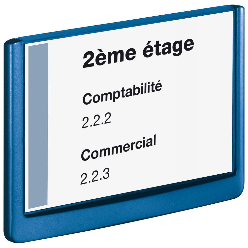 PLAQUE DE PORTE DURABLE CLICK SIGN A5 - BLEU