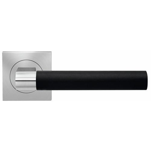 POIGNÉES SUR ROSACES CONDAMNATION - INOX ET CUIR - MADEIRA ER 45Q LS KARCHER DESIGN