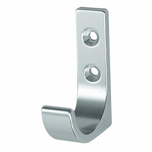 PATÈRE - ALUMINIUM - ANODISÉ ARGENT - CROCHET SIMPLE HERMETA