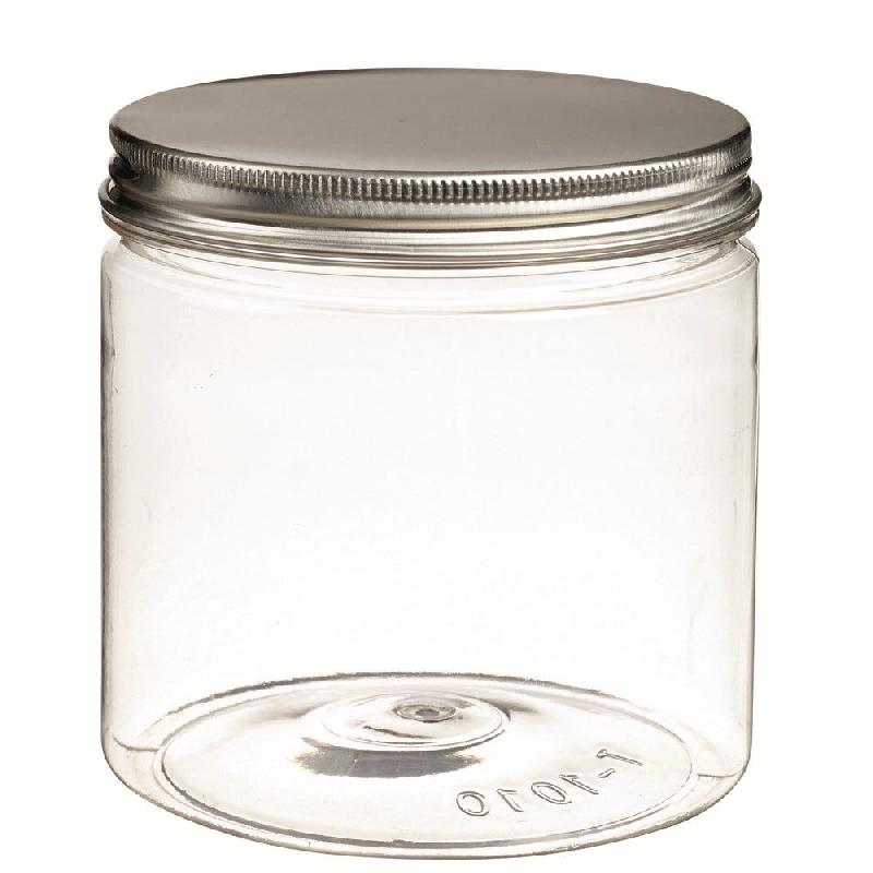 Pot à vis PET transparent avec couvercle aluminium 700ml - par 120_0