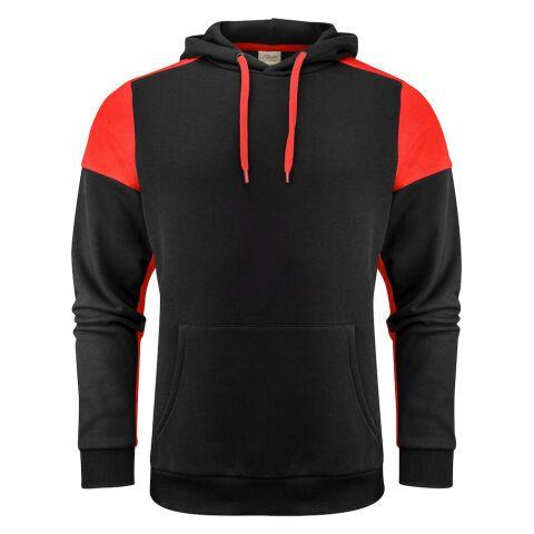 PRINTER PRIME PRIME SWEATSHIRT CAPUCHE UNISEX NOIR/ROUGE - TAILLE M