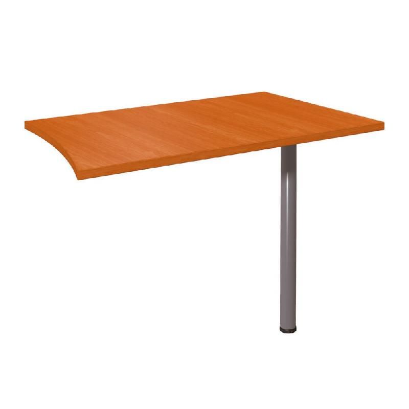 RETOUR DIRECTION À DROITE EVOLUTION 2 - L. 60 X P. 50 CM - PLATEAU 'MERISIER' -  PIED 'ALUMINIUM'.