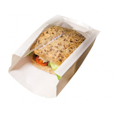 Sacs et sachets plastiques avec fenêtre - Pack Delicatessen en papier et plastique - Réf : 176.01 - Taille 16x21 cm - 3000/carton_0