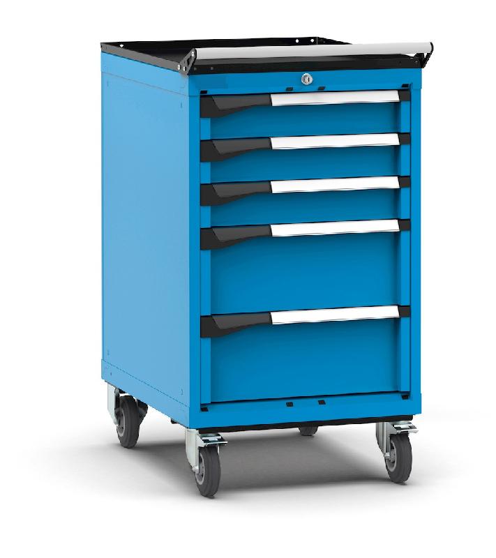 Servante métallique 5 tiroirs novalp b bleu ral 5012_0