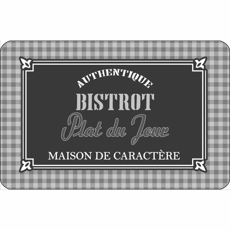 Set de table bistrot plat du jour 28x44 cm gris - Paris Prix - tendance, pratique et entretien facile_0
