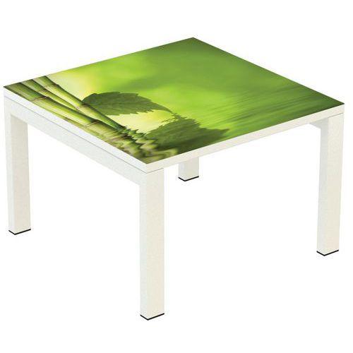 TABLE BASSE EASY OFFICE 60X60 CM PIED BLANC PLATEAU ZEN - MANUTAN COLLECTIVITÉS