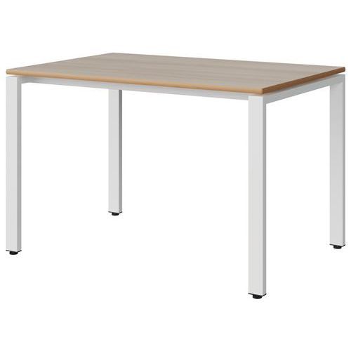 TABLE MALIBU 120X80 T6 SOUDÉ STRA ALAISÉ ACACIA/BLC 9016 - MANUTAN EXPERT