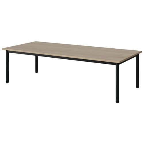 TABLE MALIBU 180X80 T1 4P STRA ABS CHÊNE 1146/NOIR 9005