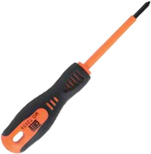 TOURNEVIS PHILLIPS ISOLÉ 1000V - EMPREINTE PHILLIPS PH2 - LONGUEUR 125MM - MANCHE BI-