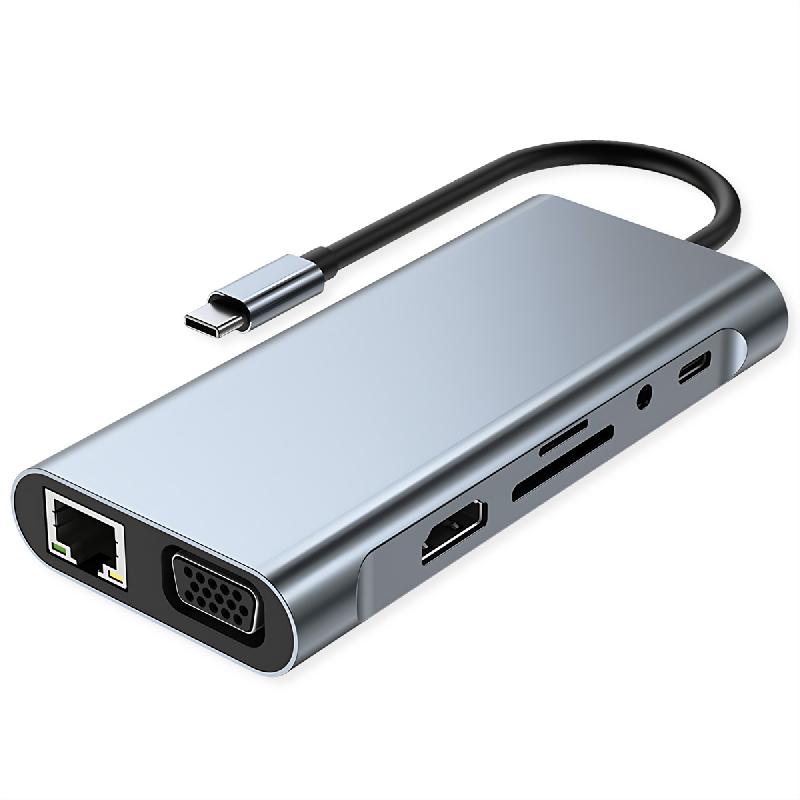 VALUE Station d'accueil USB type C, HDMI 4K60, 1x Gigabit Ethernet, 2x USB A + type C PD, 1x SD/microSD, 1x audio_0