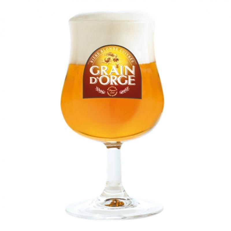 VERRES A BIERE - VERRE À PIED GRAIN D'ORGE 