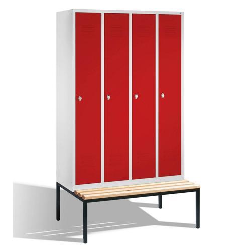 VESTIAIRE S2000 CLASSIC - 4 COLONNES LARGEUR 300MM - SUR BANC - CP