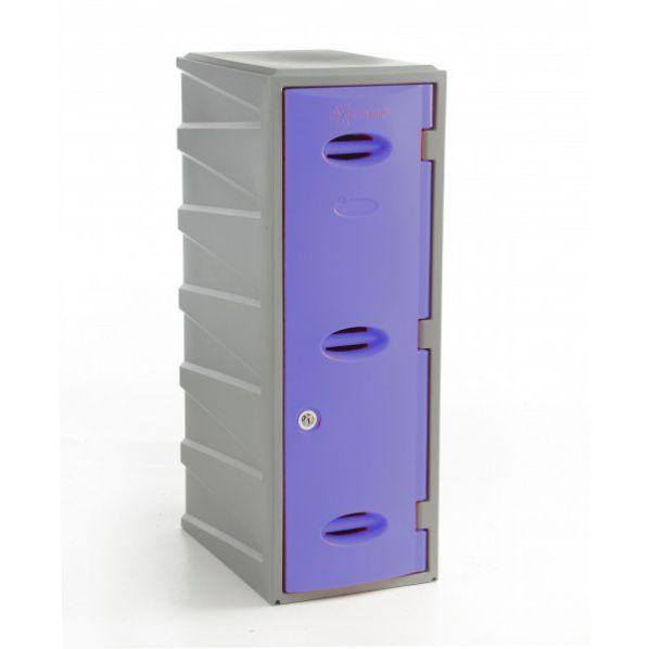 Vestiaire monobloc PE couleur bleu H 900 mm - moraillon - rigide et ultra résistant - Marque Rolléco_0