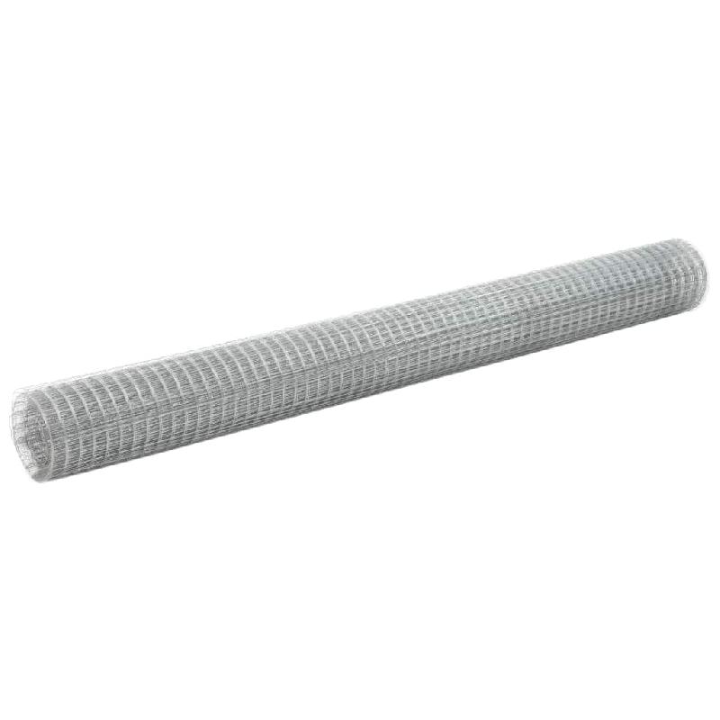 Vidaxl grillage pour volière acier galvanisé 25x1,5 m argenté 143620_0