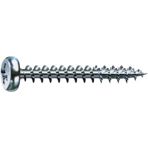 VIS À BOIS AGGLOMÉRÉ - TÊTE RONDE - PZ- TOTAL - 5X40 - B 200- WIROX SPAX