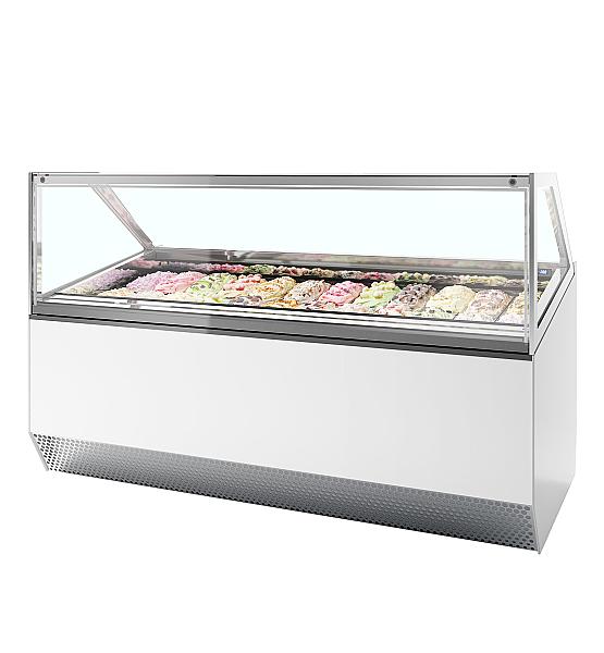 Vitrine ventilée pour glace en bac Blanc - 241 L | Tefcold - MILLENNIUMST24_0