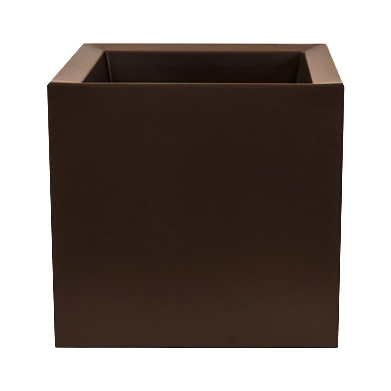 WellHome - Pot de fleurs modèle « Collection Cube Dan-i » 57L coloris bronze 40x40cm - bronze plastique WH13534_0