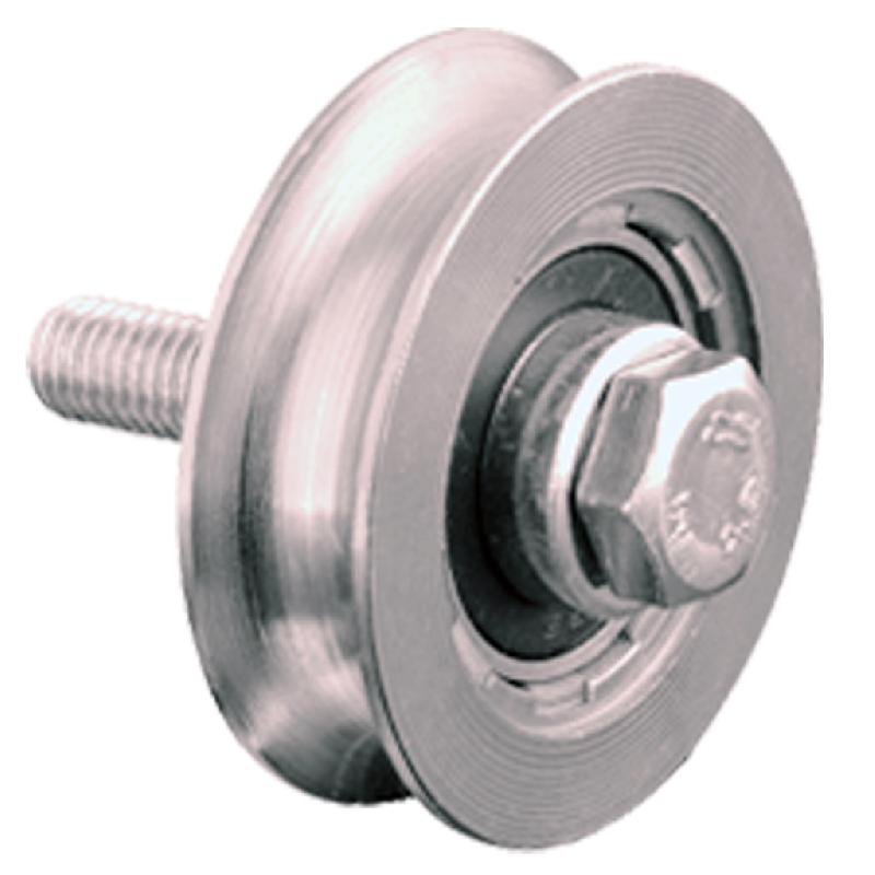 140mm Roue à rainure ronde 20.5mm rainure 2 roulements à billes_0