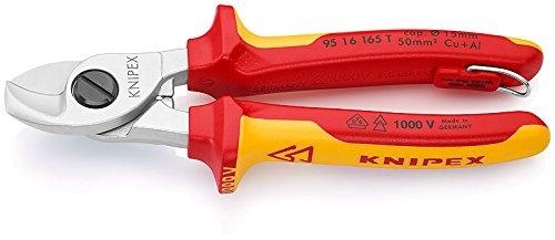 KNIPEX 95 16 165 T COUPE-CÂBLES VDE AVEC ?ILLET INTÉGRÉ 165 MM MULTICO_0