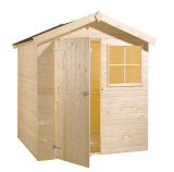 Abri panneau 15 mm - modèle CA1501 - dimensions L180 x l150 x H220 cm - couverture roofing noir_0