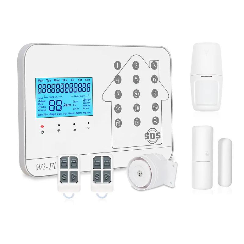Alarme maison connectée sans fil WIFI Box internet et GSM - Futura blanche Smart Life Lifebox - Kit complet avec détecteurs et sirènes_0