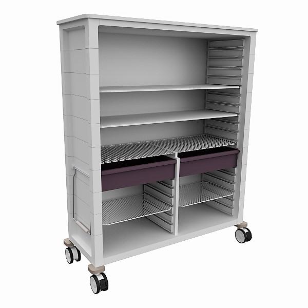 Armoire médicale double XL - réf : AMDXSP - 20 à 40 glissières, capacité 226 kg_0