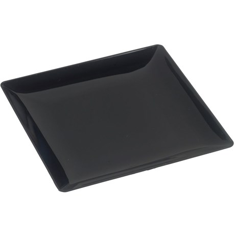 ASSIETTE JETABLE PLASTIQUE COUPELLE FLUID NOIR 13 X 12 CM (VENDU PAR 200)