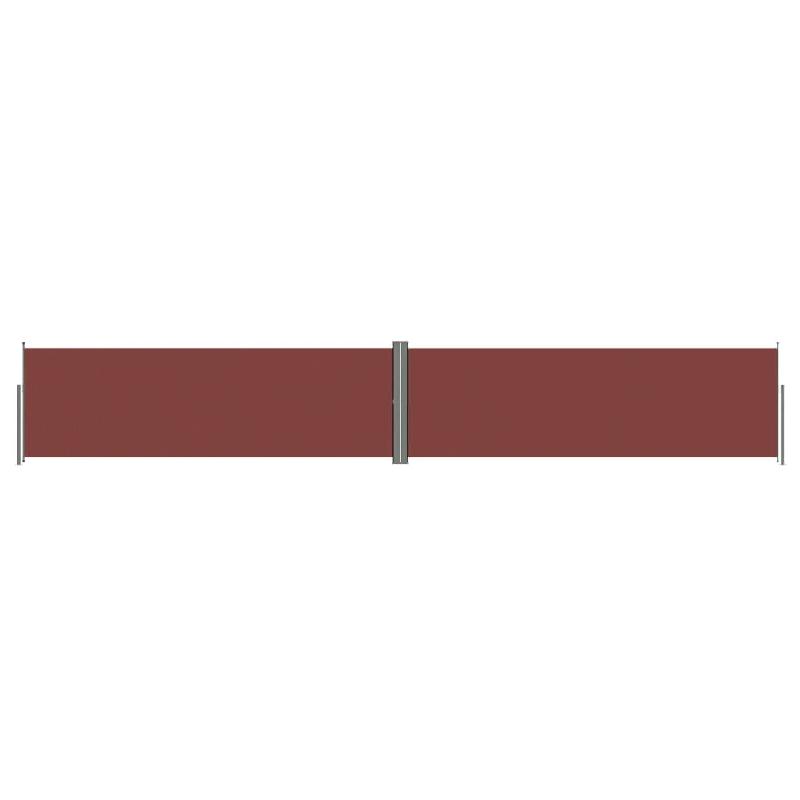 Auvent paravent brise-vue latéral rétractable - Protection visuelle jardin, terrasse, balcon - 160 x 1000 cm marron_0