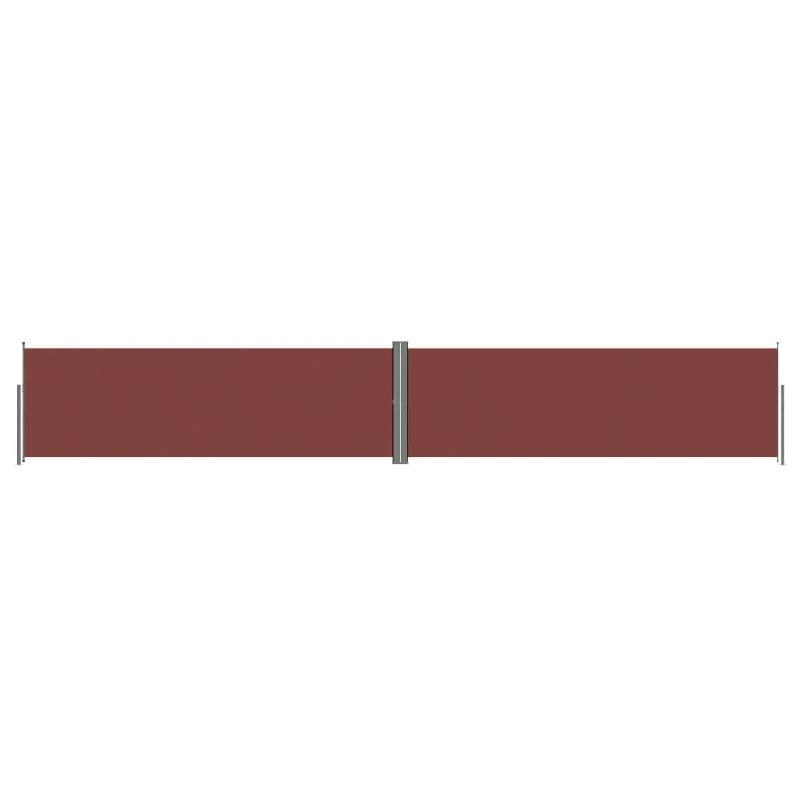 AUVENT PARAVENT STORE BRISE-VUE LATÉRAL RÉTRACTABLE DE PATIO JARDIN TERRASSE BALCON PROTECTION VISUELLE ÉCRAN 160 X 1000 CM MARRON 02_0007412_0