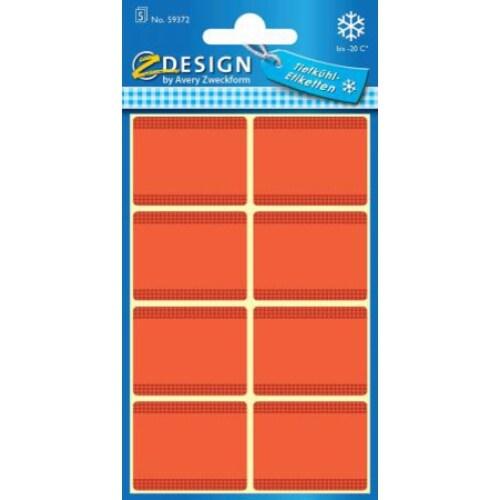 AVERY Etui de 40 étiquettes congélation ZDesign, format 28 x 36 mm, coloris rouge - rouge 4004182593721_0