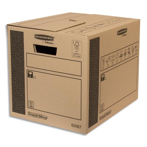 Bankers box caisse multi-usage 32x32x40cm montage auto. Fermeture sans adhésif 100% recyclé et recyclable_0