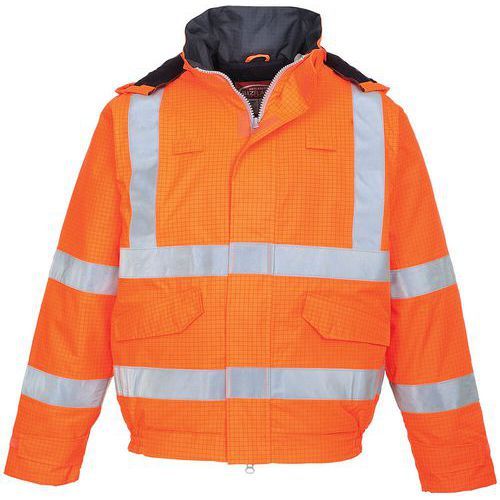 BLOUSON PILOTE HV PLUIE BIZFLAME ANTISTATIQUE S773 ORANGE XL - PORTWEST
