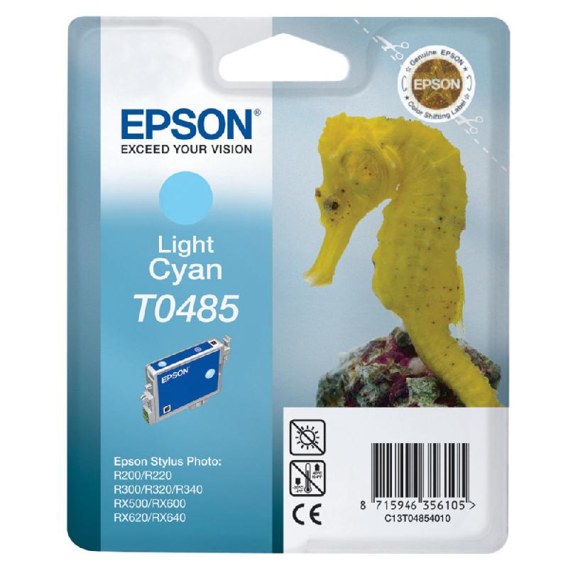CARTOUCHE EPSON T0485 CYAN CLAIR POUR IMPRIMANTES JET D'ENCRE