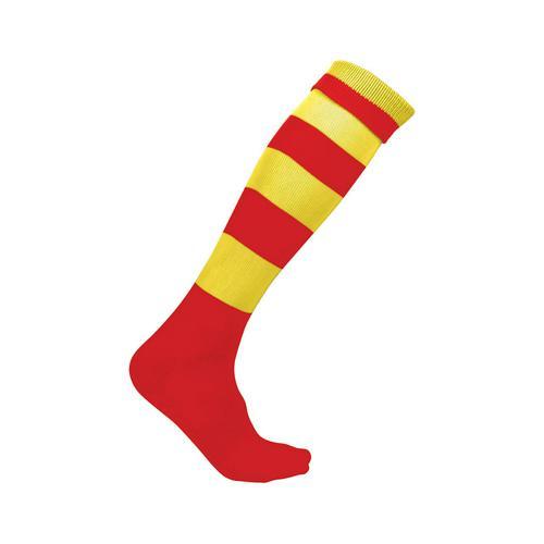 CHAUSSETTE NOW ONE ROUGE/JAUNE RAYÉ