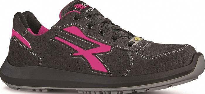 Chaussure de sécurité pour femmes U.POWER RedUp ELECTRA - taille 41 - noir/lilas - S1P SRC ESD EN ISO 20345 - cuir suédé perforé_0