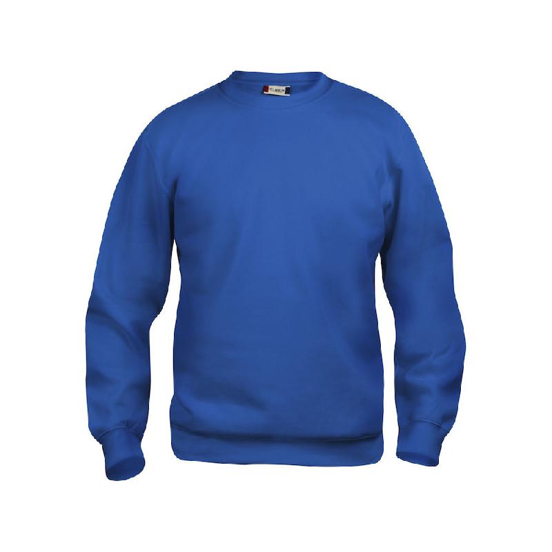 CLIQUE SWEAT BASIC COL RD BLEU ROYAL XS
