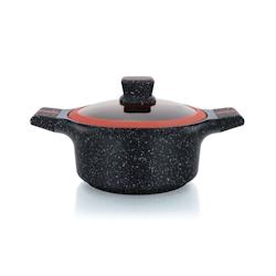 Cocotte avec revêtement en Granit avec couvercle en verre 20cm  HGRSCAS20 usage non-intensif Herzberg - 5404035004340_0