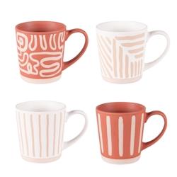 Coffret de 4 mugs Diwali 34 cl -  Multicolore Rond Grès Table Passion 13.5x9.3 cm - multicolore Grès 3106232781469_0