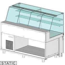 Comptoir vitrine réfrigéré en & gn  vitre haute  statique  sans réserve   sa17x_0