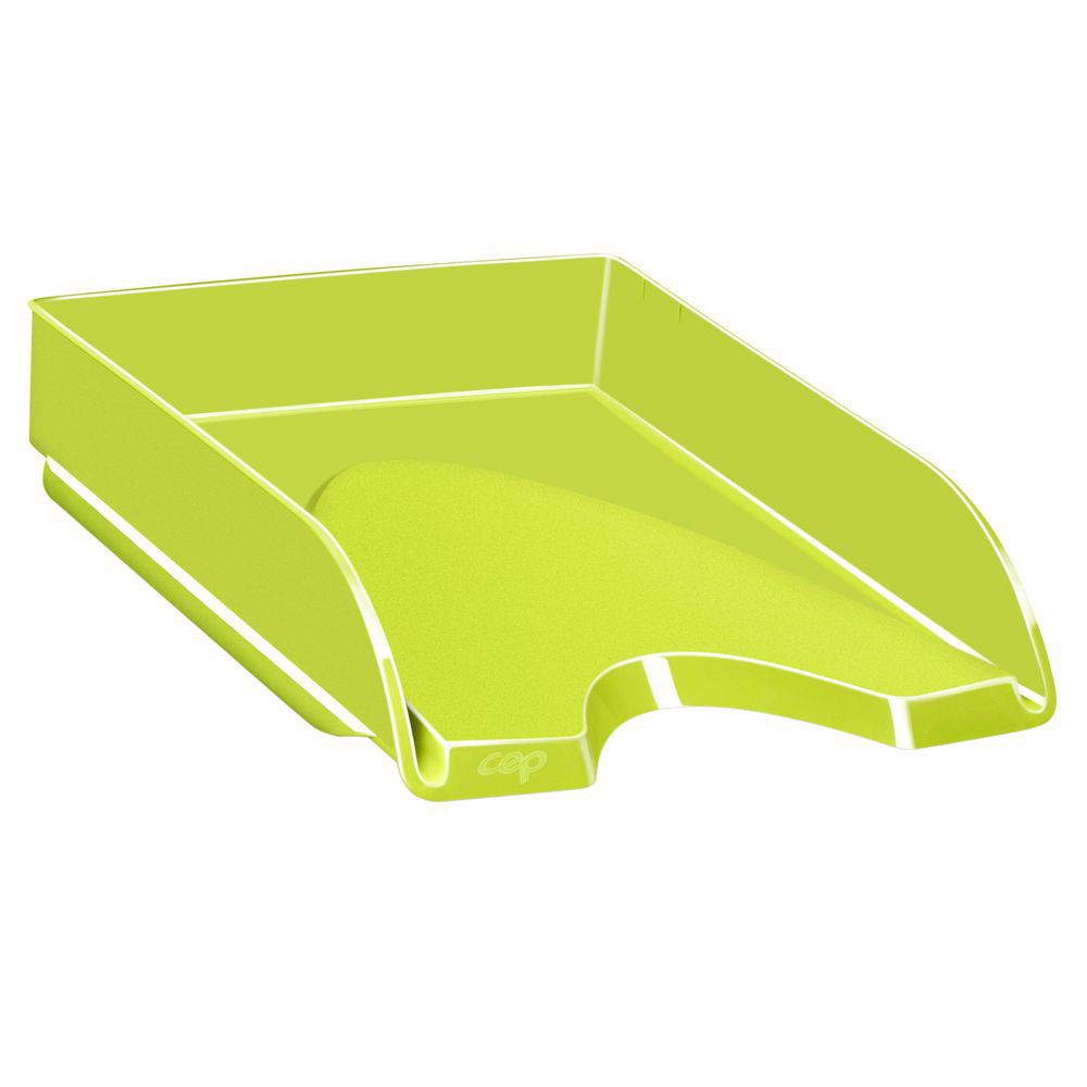 CORBEILLE A COURRIER CEP GLOSS - 24 X 32 CM - VERT ANIS - LOT DE 2